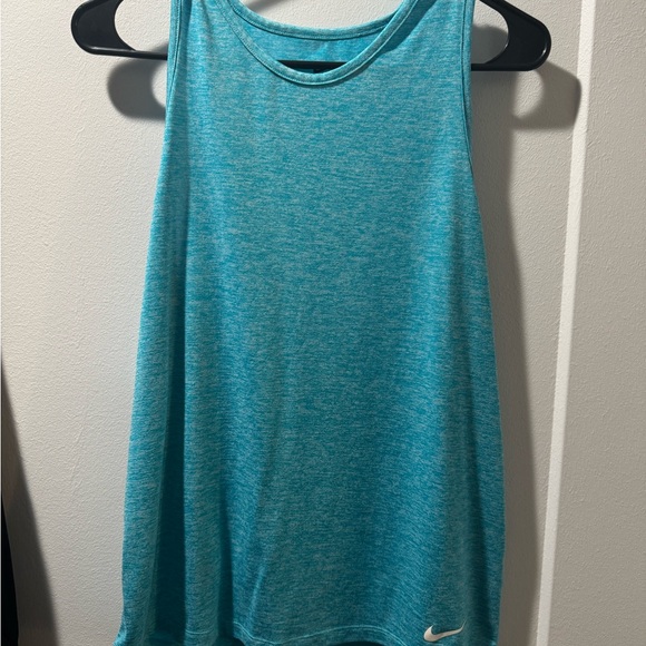 Nike Tops - Nike High Neck Blue Tank Top